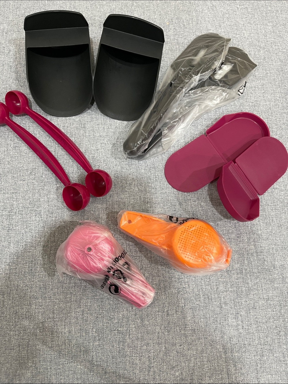 Tupperware mixed lot gadget spatula melon baller funnel strainer teabag squeezer